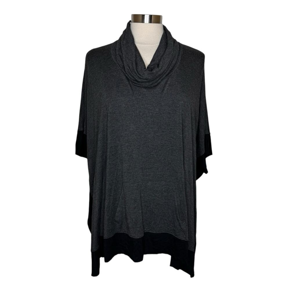 Blue Saks‎ Fifth Avenue Gray Cowl Neck Pullover Top Women's Size Medium